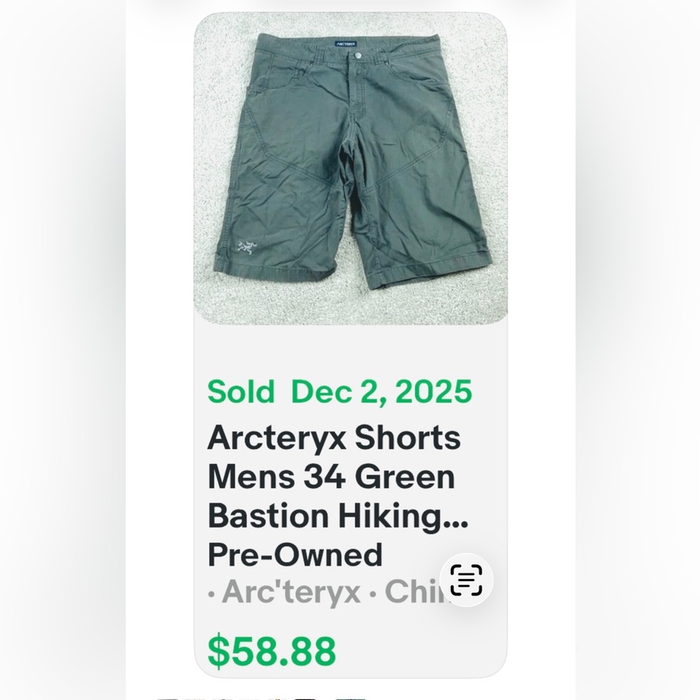 ARCTERYX MENS RAMPART LONG SZ 36 INSEAM 12 CARGO SHORTS.LIKE NEW CONDITION GREEN - Picture 3 of 13